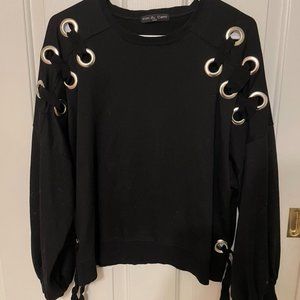 Black Sweater with Metal Accents